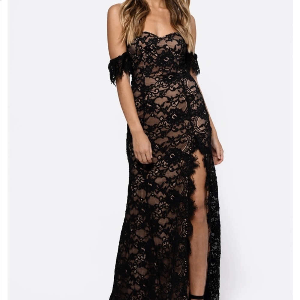 Tobi NWT - XL BLACK LACE SLIT MAXI DRESS